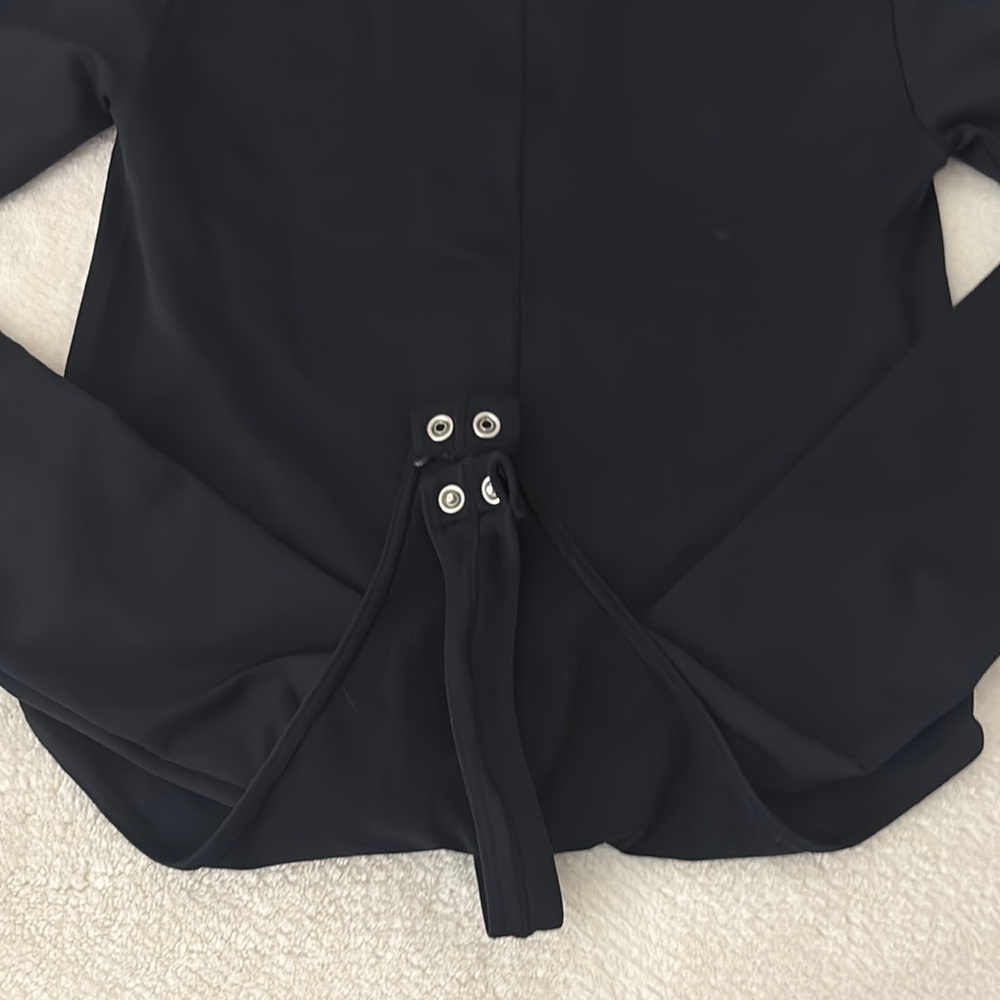 Good American Sleek Black Long Sleeve Top